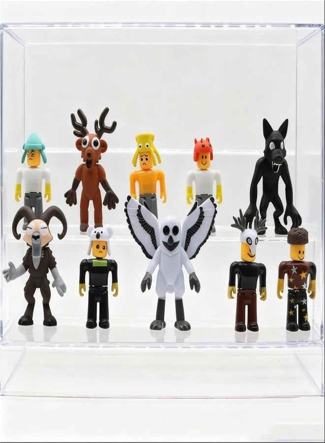 xinxingin 5 Pcs Virtual Survival Game Collectible Figures, Themed Scene Construction, Storytelling Props, Anime-Inspired Elk Model for Desktop Display - Image 3