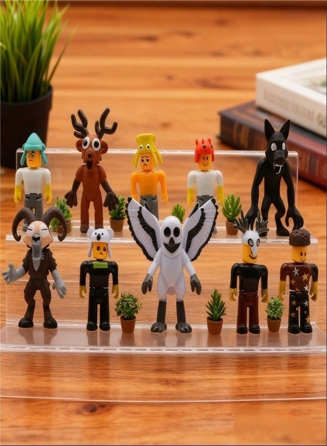 xinxingin 5 Pcs Virtual Survival Game Collectible Figures, Themed Scene Construction, Storytelling Props, Anime-Inspired Elk Model for Desktop Display - Image 2