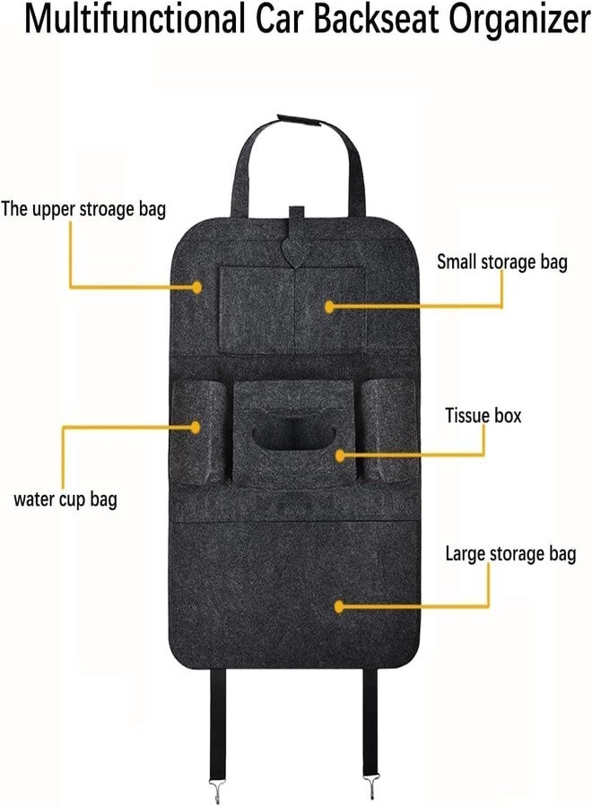 LAYZOO Car Seat Back Organizer, 7 Pack Backseat Storage Bag with Touch Screen Tablet Holder & 9 Pockets, Durable Waterproof Oxford Fabric, Travel Accessories, Road Trip Essentials for Kids - Image 4