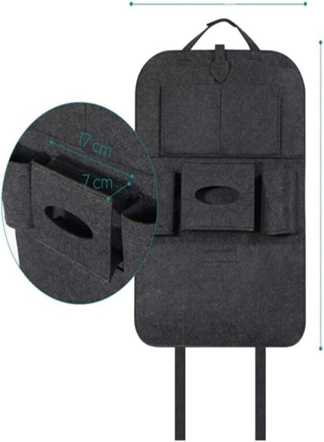 LAYZOO Car Seat Back Organizer, 7 Pack Backseat Storage Bag with Touch Screen Tablet Holder & 9 Pockets, Durable Waterproof Oxford Fabric, Travel Accessories, Road Trip Essentials for Kids - Image 3