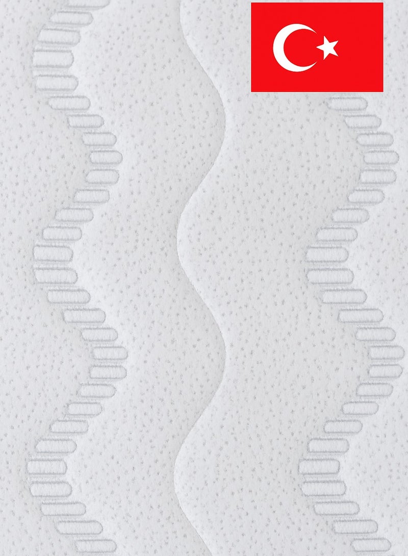 ١/٣ حياة مرتبة فوم عالي الكثافة – بسماكة 25 سم، طبقات فوم فاخرة مع قماش قطني تركي قابل للتنفس – دعم طبي للعمود الفقري، طرد للرطوبة، تصميم بدون قلب – المقاس: 180 × 200 × 25 سم - Image 2