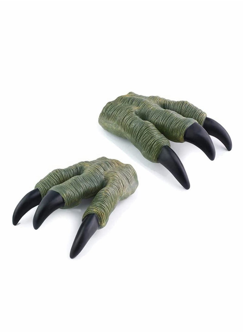 Y&D Jurassic Dinosaur Velociraptor Claws Hands Paws Toys 2 PCS Soft Rubber Realistic for Adult Kids Cosplay Fun Design Ideal Puppet Show Gag Present Toy  - Image 1