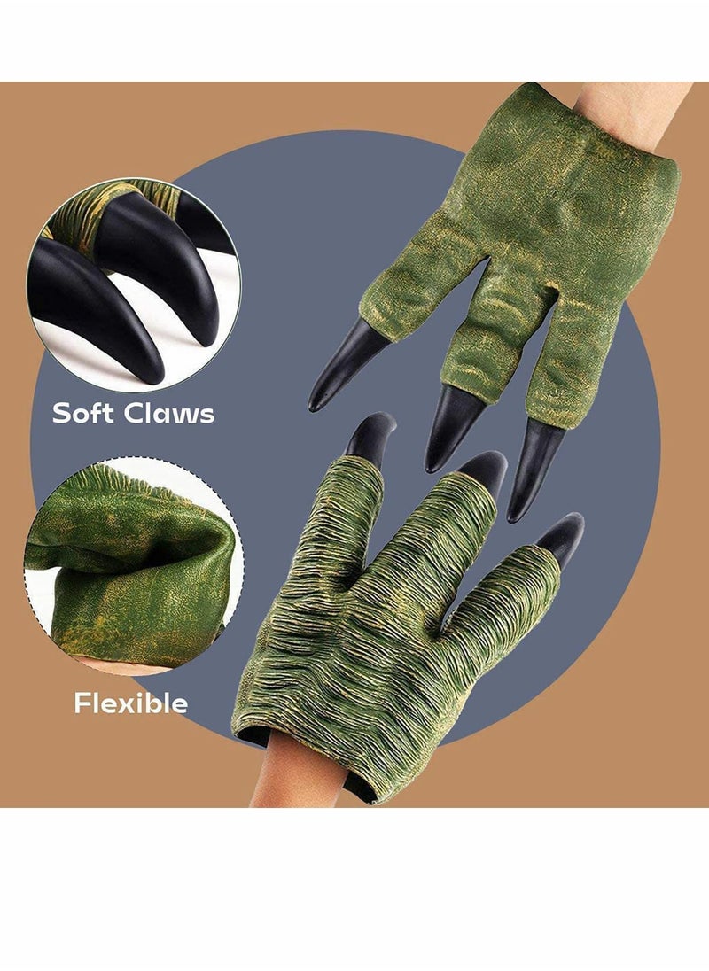 Y&D Jurassic Dinosaur Velociraptor Claws Hands Paws Toys 2 PCS Soft Rubber Realistic for Adult Kids Cosplay Fun Design Ideal Puppet Show Gag Present Toy  - Image 5