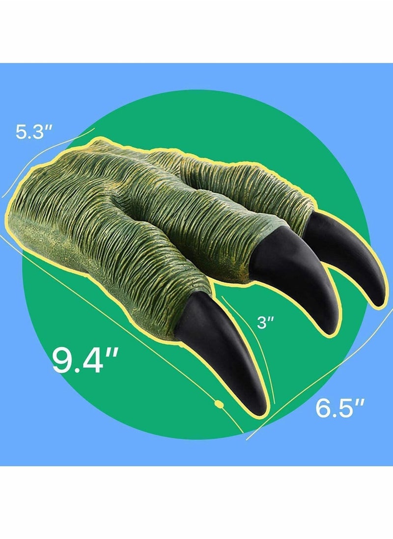 Y&D Jurassic Dinosaur Velociraptor Claws Hands Paws Toys 2 PCS Soft Rubber Realistic for Adult Kids Cosplay Fun Design Ideal Puppet Show Gag Present Toy  - Image 4