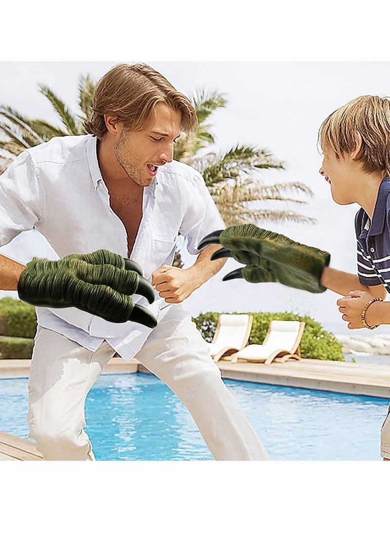 Y&D Jurassic Dinosaur Velociraptor Claws Hands Paws Toys 2 PCS Soft Rubber Realistic for Adult Kids Cosplay Fun Design Ideal Puppet Show Gag Present Toy  - Image 2