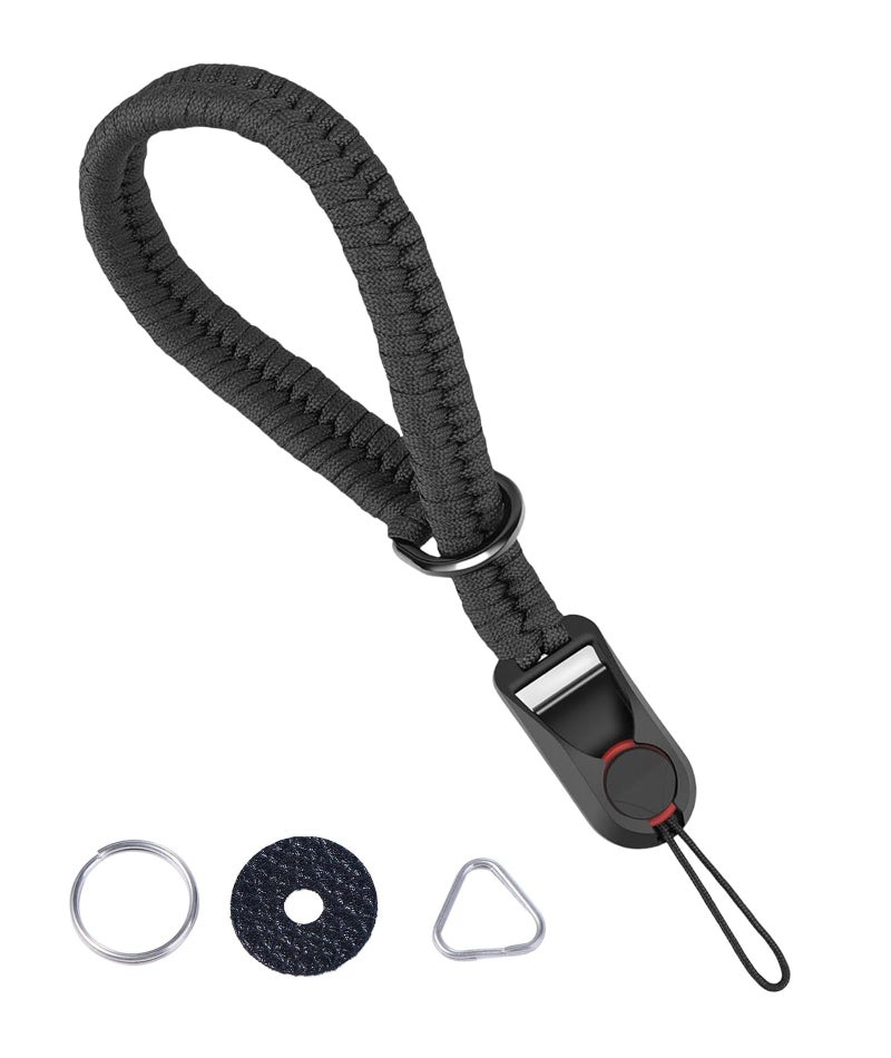NUDFSY Wrist and Hand Strap Rope for Instant, SLR, and Small Mirrorless Cameras - Black - Image 1