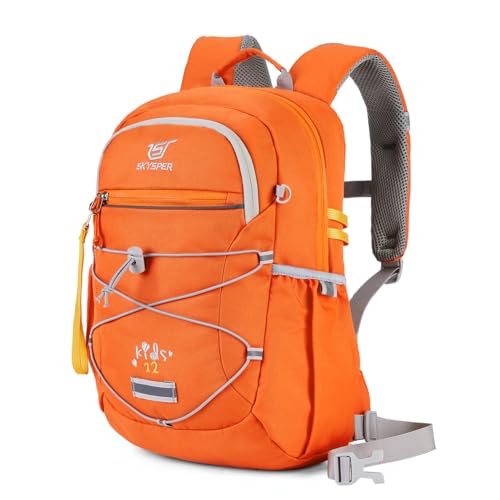 SKYSPER Kids Backpack 12L Children School Bag Child Boy Girl Pack Ages 4-8 for Traveling Day Trips Classes Camping(Orange) - Image 1