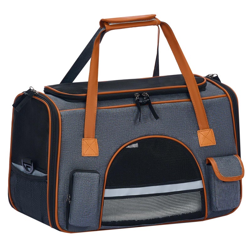 Pesen 18x11x11 Inches Cat Carrierâ€“ Fits Pets Up to 16 lbs, Anti-Collapse Design, Multiple Storage Pockets, Cat Carrier Soft Ideal for Medium Cats, Puppy, Rabbits and Other Small Animals - Image 1