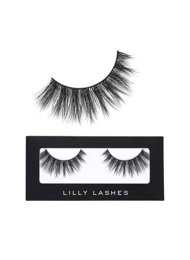 Lilly Lashes Premium Synthetic Lashes Chicago Fake Eyelashes Natural Look Flare Wispy Lash False Lashes Vegan Strip Lash Reusable Up to 10 Wears 15mm - Image 3