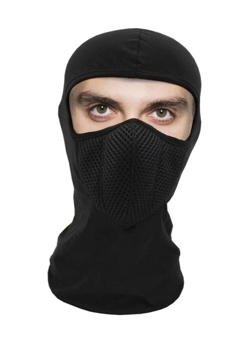Generic Multi Functional Windproof Ski Face Mask and Neck Warmer for Men and Women Black Balaclava for Outdoor Activities Motorcycle Riding and Cycling  - Image 3