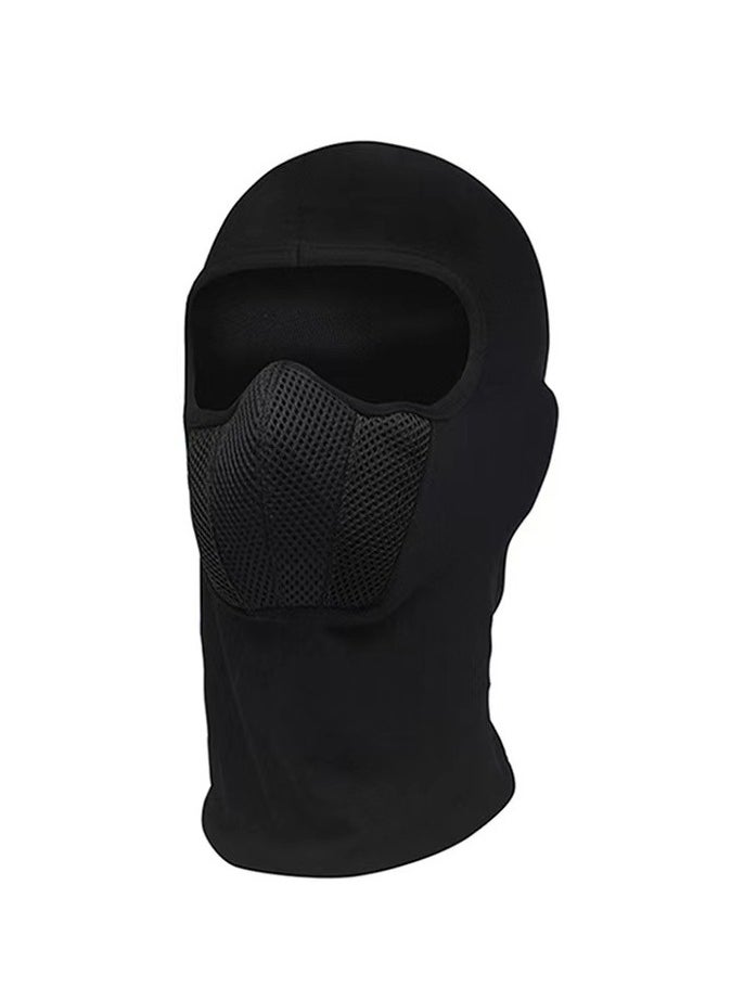 Generic Multi Functional Windproof Ski Face Mask and Neck Warmer for Men and Women Black Balaclava for Outdoor Activities Motorcycle Riding and Cycling  - Image 1