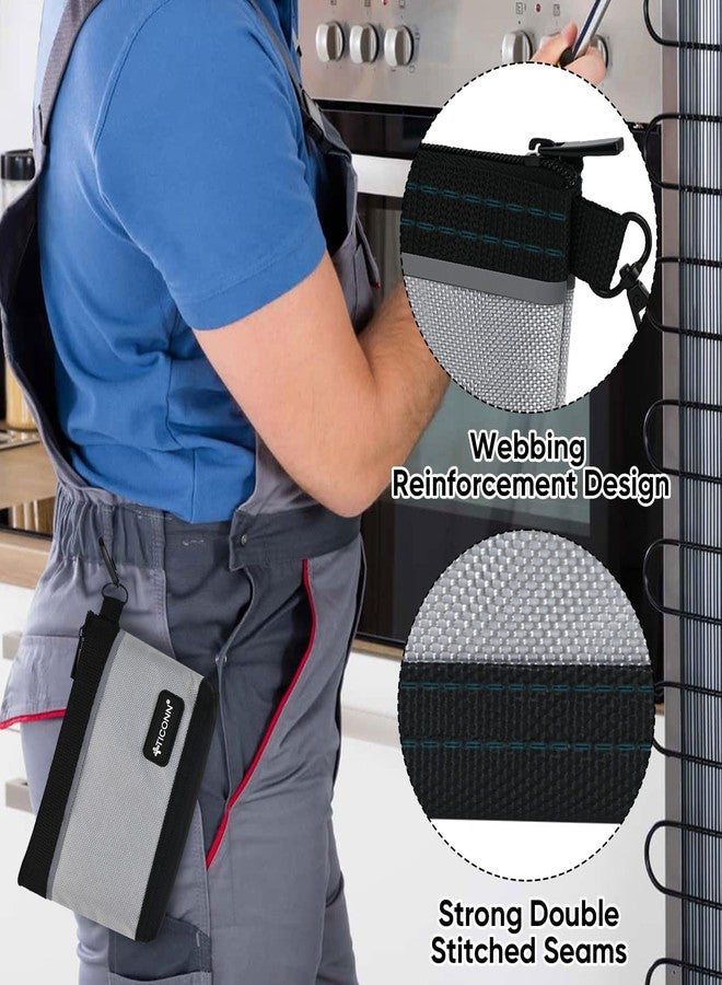 تيكون حقائب أدوات TICONN بسحاب، حقائب أدوات صغيرة من أكسفورد 1680D، حقيبة أدوات متعددة الاستخدامات مقاومة للماء بسحاب لتنظيم الأدوات والتخزين (عبوة من 3 قطع صغيرة) - Image 3