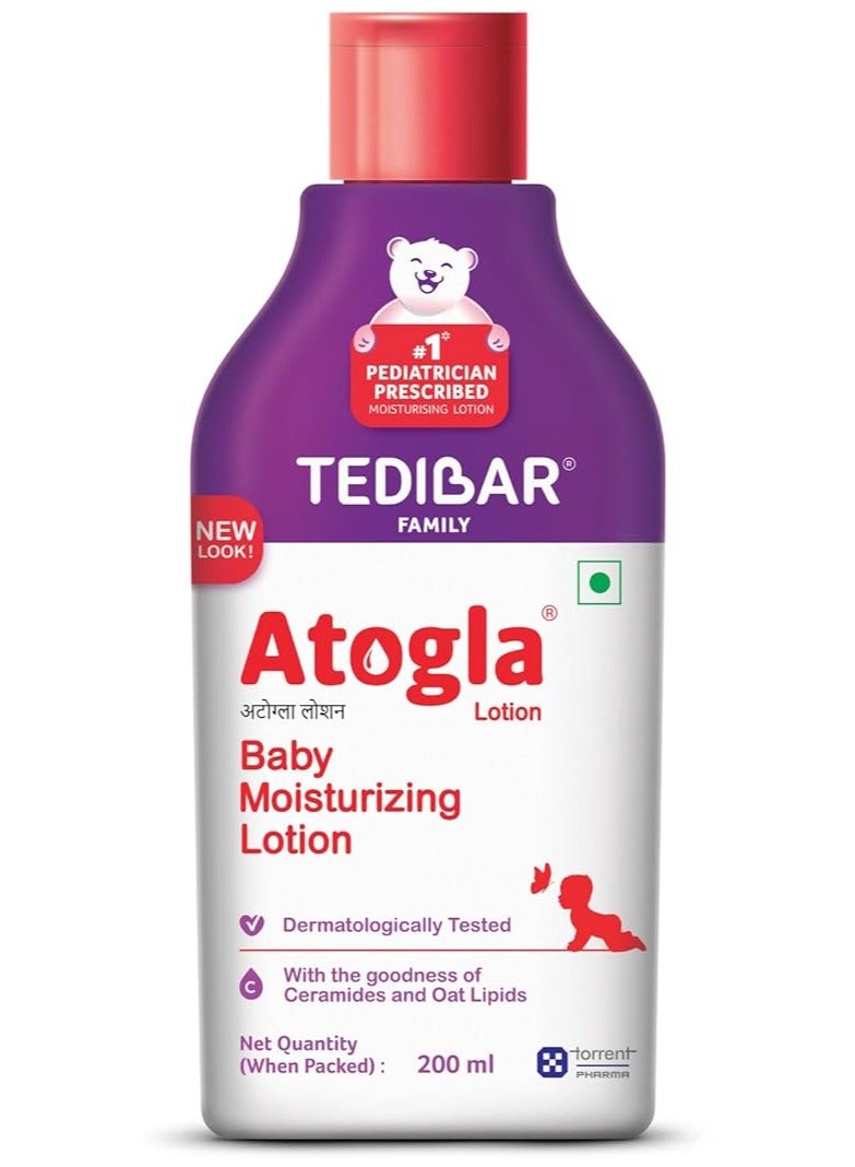 CURATIO ATOGLA Curatio lotion for baby 200ml Intense Moisturizing baby lotion for all skin types Protects Against rashes prevents skin irritation For soft and healthy skin - Image 1