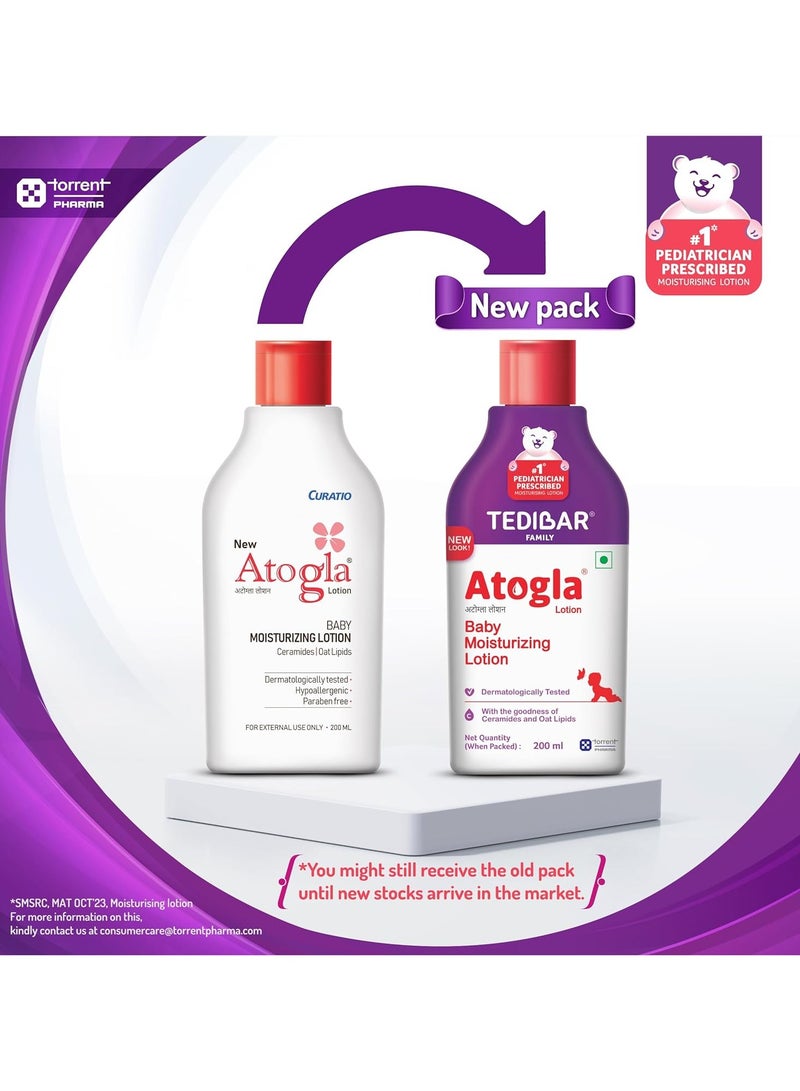 CURATIO ATOGLA Curatio lotion for baby 200ml Intense Moisturizing baby lotion for all skin types Protects Against rashes prevents skin irritation For soft and healthy skin - Image 2