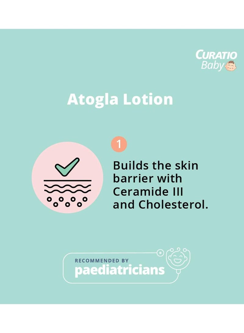 CURATIO ATOGLA Curatio lotion for baby 200ml Intense Moisturizing baby lotion for all skin types Protects Against rashes prevents skin irritation For soft and healthy skin - Image 3