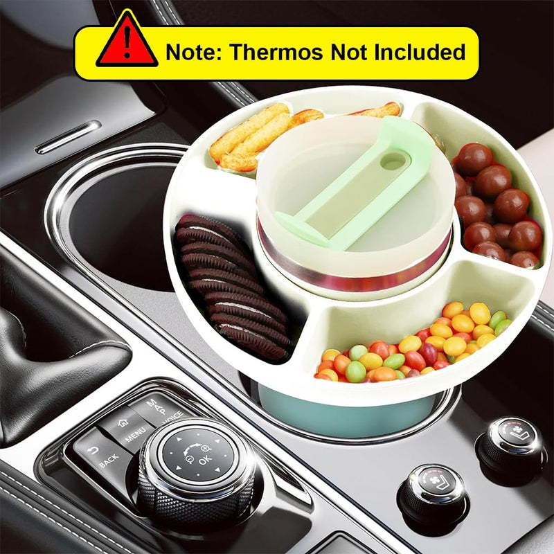 Supvox® 4-Grid Snack Tray for Stanley Cup (40oz) Snack Bowl BPA Food Grade Silicone Snack Container French Fries Fruit Foot Tray for Stanley Cup (Stanley Cup Not Include) - Image 5