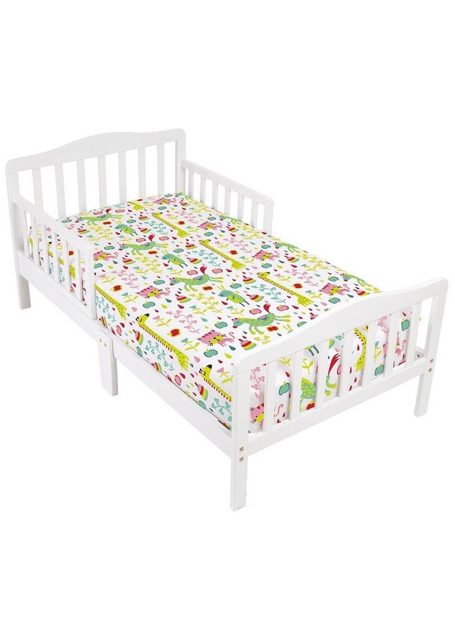 Mellanni Toddler 2 Fitted Sheets Animal-Print and Pink - Fits Baby Crib Too - Super Soft Kids Bedding (Animal Print and Pink) - Image 1