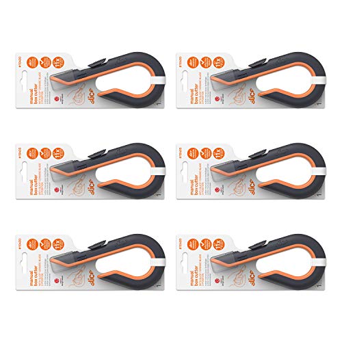 Slice 10503 Box Cutter, Retractable, Utility Knife, Finger Friendly edge, Stays Sharp up to 11x Longer Than Metal , 6 Pack - Image 1