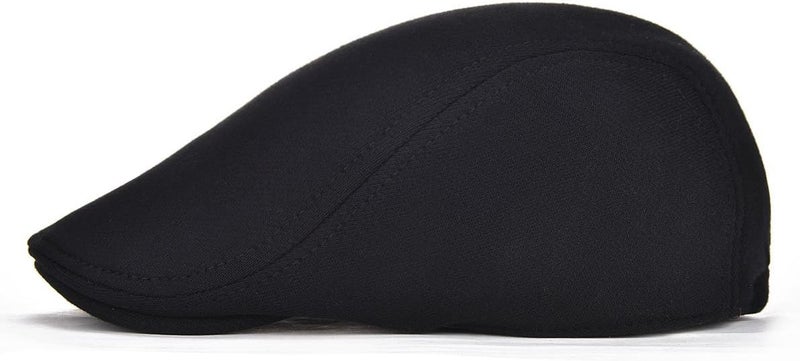 FEINION Men Cotton Newsboy Cap Soft Fit Cabbie Hat - Image 3