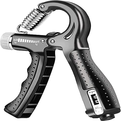 Dezna hand grip hang gripper For Exercise Adjustable In Hand, Hand Grip With Count Contact And Solid Tension Spring, Finger Exercise Power Gripper -5 to 60kg Hand Gripper For Men Or Women (Black) - Image 5
