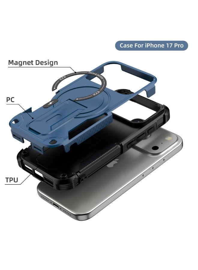 general Suitable for iPhone 17ProMax/17Pro mobile phone protective cover, magnetic bracket, all-inclusive anti-drop mobile phone case - Image 2