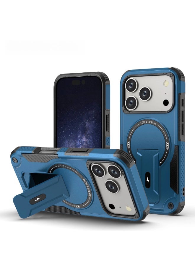 general Suitable for iPhone 17ProMax/17Pro mobile phone protective cover, magnetic bracket, all-inclusive anti-drop mobile phone case - Image 1