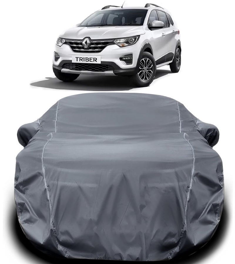 PODWILS Renault Triber Car Cover Waterproof/Renault Body with Triple Stitched Fully Elastic Ultra Surface Protection (Grey Lookfor Triber) - Image 1