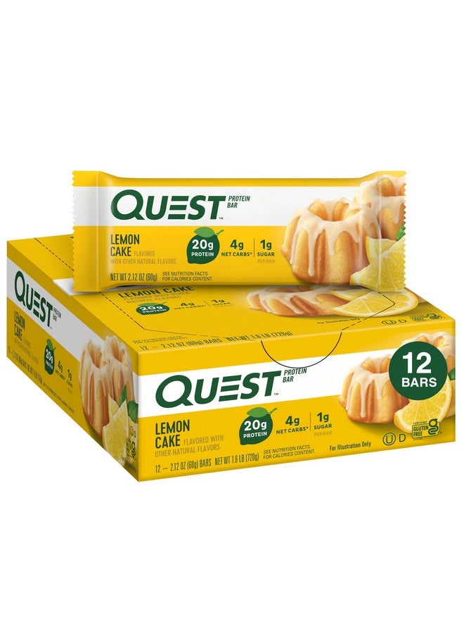 Quest Nutrition Lemon Cake Protein Bars, High Protein, Low Carb, Gluten Free, Keto Friendly, 12 Count (Pack of 1) - Image 1