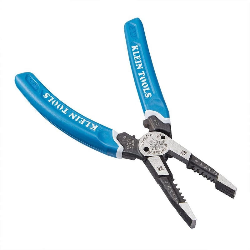 Klein Tools K12065CR Wire Stripper / Cutter / Crimper Tool, Made in USA, for Cutting, Stripping, Crimping, Twisting (8-18 AWG solid, 10-20 AWG stranded) - Image 5