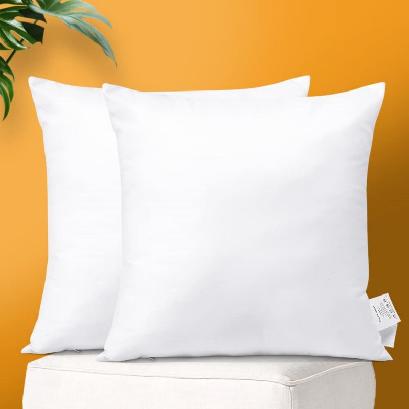 Otostar OTOSTAR Throw Pillow Inserts Set of 2 Premium Decorative Throw Pillow Sofa Pillow Stuffer Square Form Pillow Inserts for Decorative Pillows Cushion Bed Couch Sofa Stuffer Pillow 20 x 20 Inches 