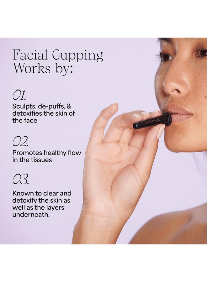 WILDLING Lumin Cupping Set I Facial Cupping Tools to Decrease Puffiness, Increase Collagen Production, Sculpt Cheeks + Chin, Detox + Clear Breakouts - Image 4