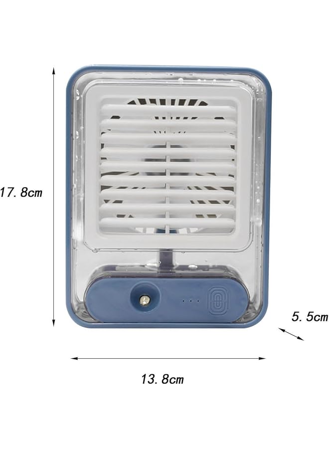 إيروريكس مروحة صغيرة مع ضباب وضوء ليد وتحكم باللمس و3 مستويات سرعة وقابلة لإعادة الشحن عبر USB Kw 41056 - Image 5