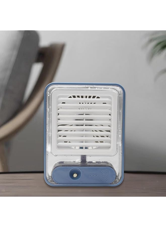 إيروريكس مروحة صغيرة مع ضباب وضوء ليد وتحكم باللمس و3 مستويات سرعة وقابلة لإعادة الشحن عبر USB Kw 41056 - Image 3