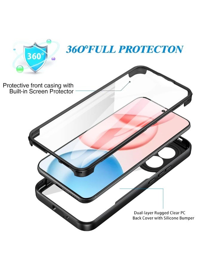 general for Honor 400 Pro Case, Built-in Screen Protective Film Case, 360° All-round Protection TPU Rugged Bumper Case Shockproof Case, Cover for Honor 400 Pro - Image 2