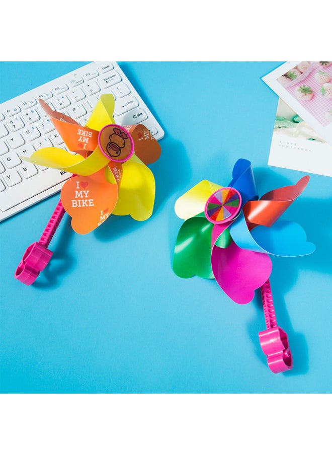 Scooter Windmill Baby Stroller Children's Bicycle Baby Stroller Bicycle Rotating Cartoon Windmill Decoration Wholesale-Color:Transparent DIY Windmill  - Image 4