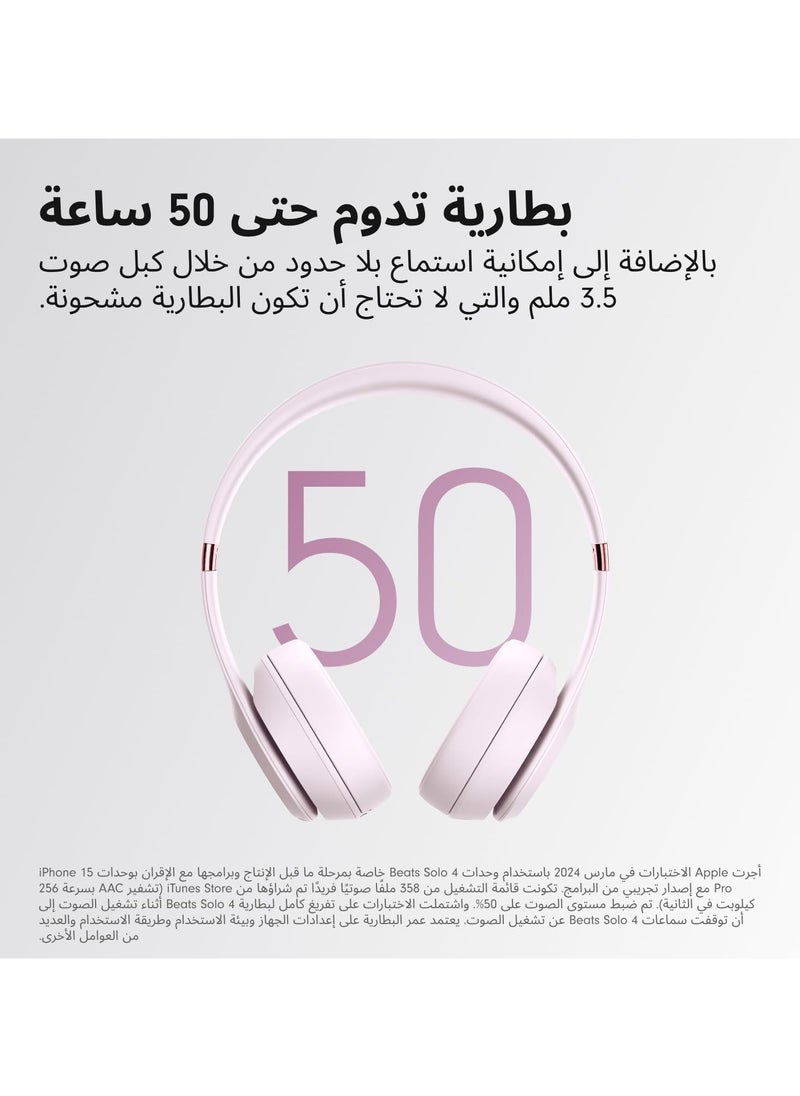 Generic - Beats Solo 4 – Wireless Bluetooth On-Ear Headphones, Apple & Android Compatible, Up to 50 hours of Battery Life – Cloud Pink - Image 1