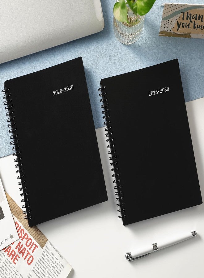 Artfan 2026-2030 Monthly Planner/Calendar - Jan. 2026 - Dec. 2030, Monthly Planner, 5 Year, 6.2" x 8.3", Multi Year Calendar 2026-2030 with Twin-Wire Binding, Tabs, Storage Pocket - Black - Image 2