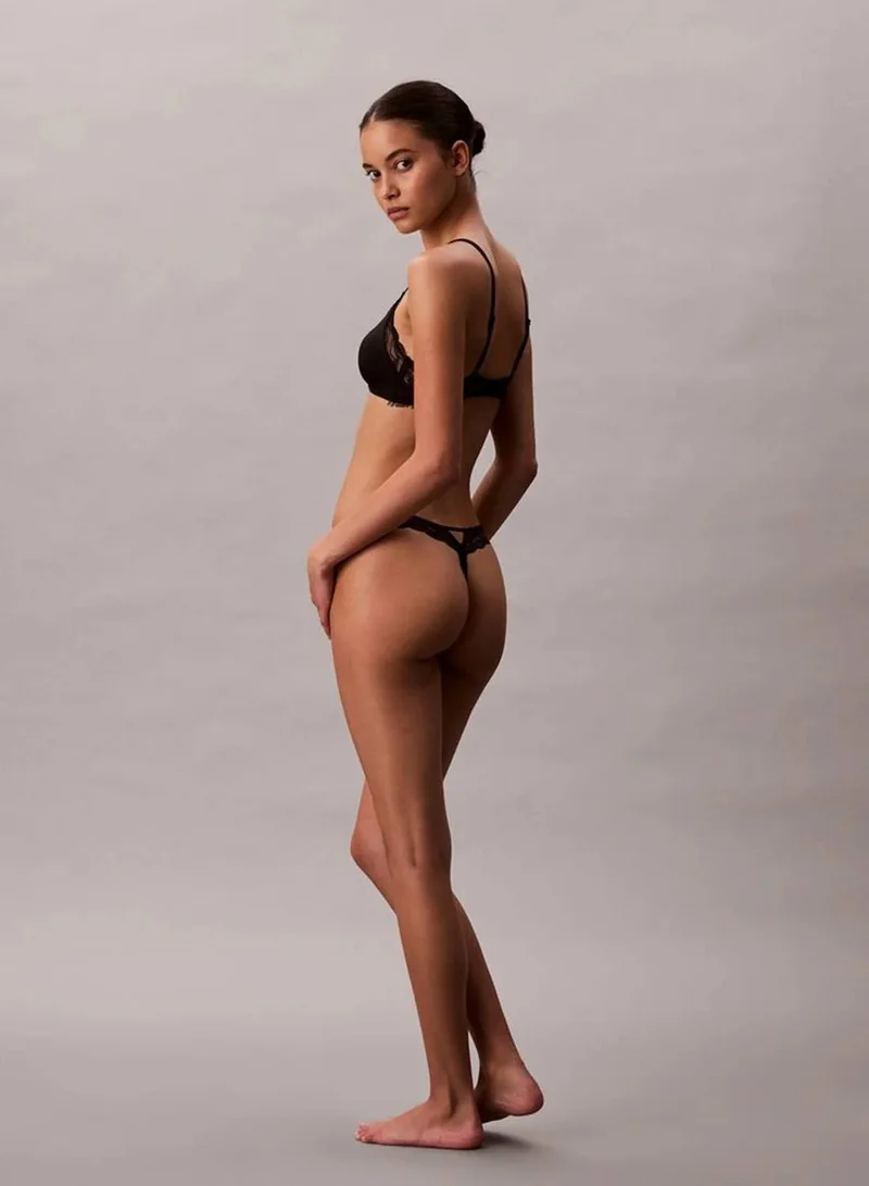 Calvin Klein Black Thong - Sensual Stretch Lace for Women | Best Price UAE