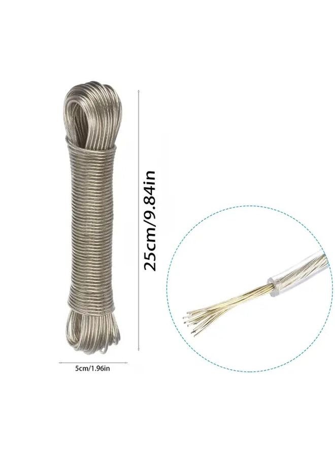 Heavy Duty Steel Core Clothesline Anti Tangle Spiral PVC Coating Natural Color 1968 5inch - Image 4