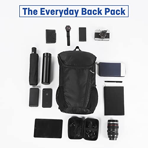 DOVO Hiking Backpack, Waterproof and Wear-resistant Lightweight Backpack Packable,Outdoor Travel Camping Daypack Foldable-BLACK - Image 5