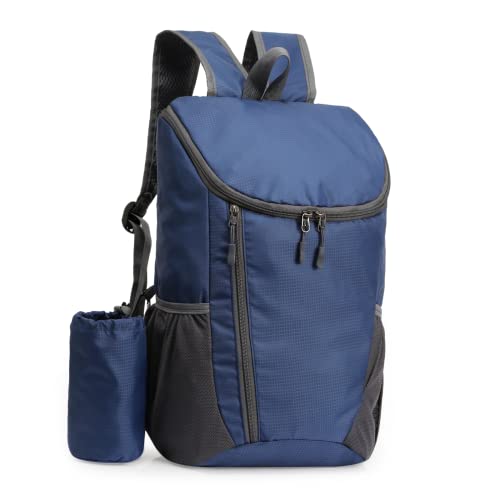 DOVO Hiking Backpack, Waterproof and Wear-resistant Lightweight Backpack Packable,Outdoor Travel Camping Daypack Foldable-BLACK - Image 1
