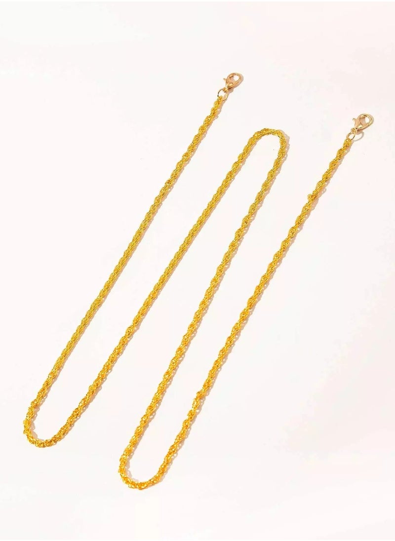 ماركة غير محددة سلسلة معدنية لتغطية الوجه مكونة من قطعتين  - Image 4