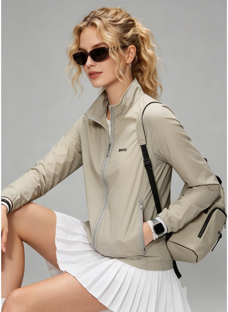 BOSS Lightweight Stand-Up Collar Sun Protection Jacket - Light Khaki - Image 1