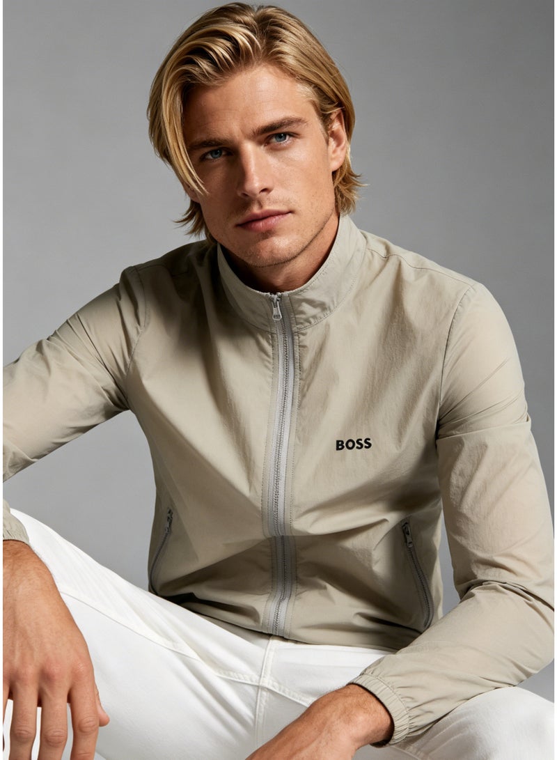BOSS Lightweight Stand-Up Collar Sun Protection Jacket - Light Khaki - Image 4