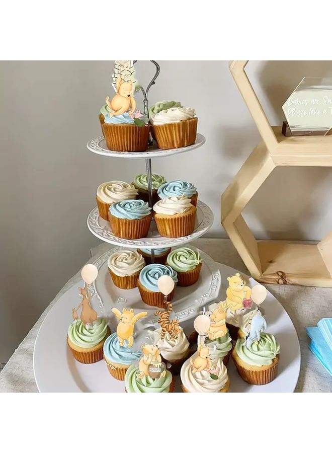 48 Piece Winnie The Pooh Insert Card Set Birthday Party Decoration Sign Gift - Image 4