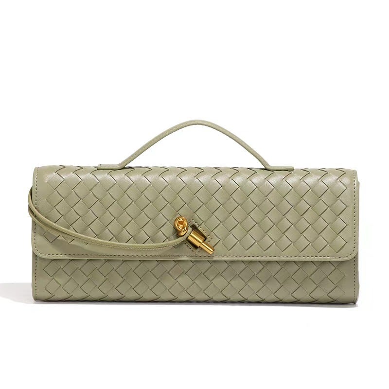 'S Test Fashion Snake Pattern Leather Handbag Niche Retro Shoulder Crossbody Bag Light Luxury Feel Women'S Evening Bag - Image 1