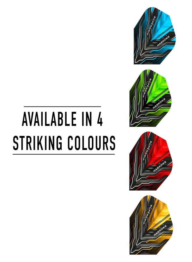 Harrows SUPERGRIP Ultra Flights| Set of x5 Premium Extra Strong Dart Flight Bag (15 Flights) (Blue) - Image 4