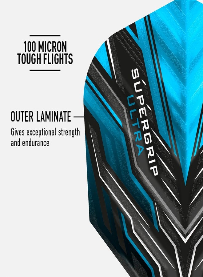 Harrows SUPERGRIP Ultra Flights| Set of x5 Premium Extra Strong Dart Flight Bag (15 Flights) (Blue) - Image 3
