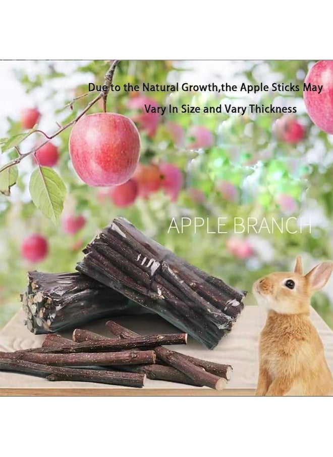 Alibuy - Rabbit Chew Toys 100g Apple Wood Sticks,100g Sweet Bamboo,100g Grass Rolls for Teeth Care,Natural Bunny Chewing and Treat Toys for Guinea Pigs Hamster Chinchillas Hedgehog Small Animals (300g(0.66lb)) - Image 1