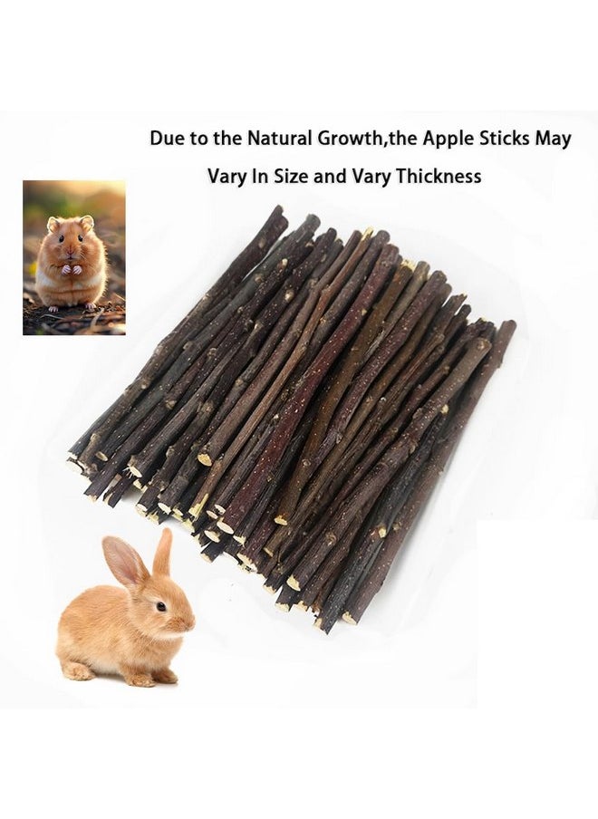 Alibuy - Rabbit Chew Toys 100g Apple Wood Sticks,100g Sweet Bamboo,100g Grass Rolls for Teeth Care,Natural Bunny Chewing and Treat Toys for Guinea Pigs Hamster Chinchillas Hedgehog Small Animals (300g(0.66lb)) - Image 1